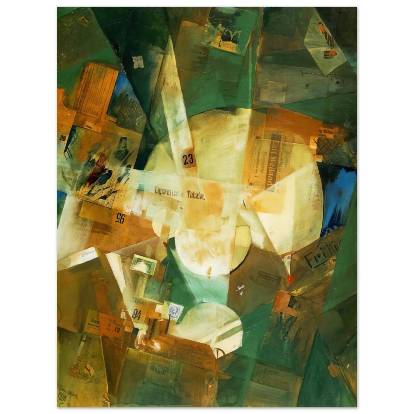 Kurt Schwitters - PICTURE WITH LIGHT CENTER 1919 Fine Art Poster - Default Title