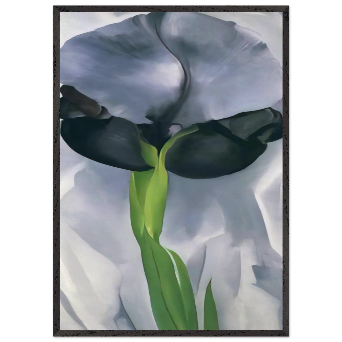 Iris 7 - Georgia OKeeffe 70x100 cm / 28x40 inches Framed Art Print – Black Wooden Frame