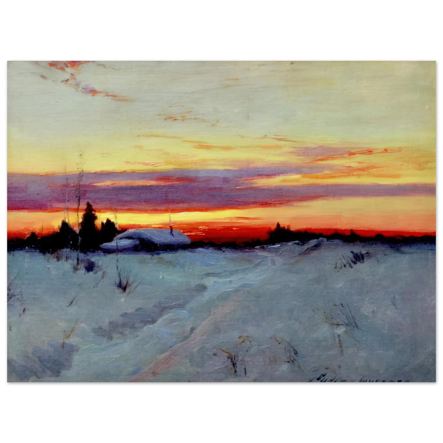 Sydney Laurence - Alaska Sunset - Romanticism Fine Art Poster - Default Title