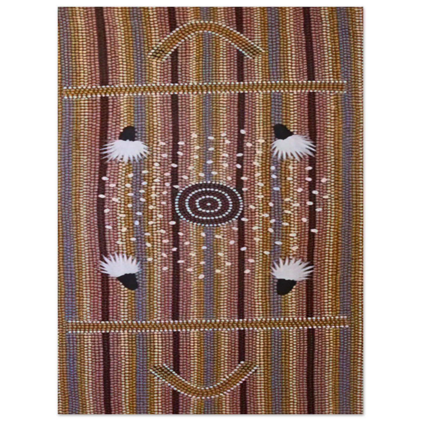 Clifford Possum Tjapaltjarri - Bush Plum Dreaming - Native Art Fine Art Poster - Default Title