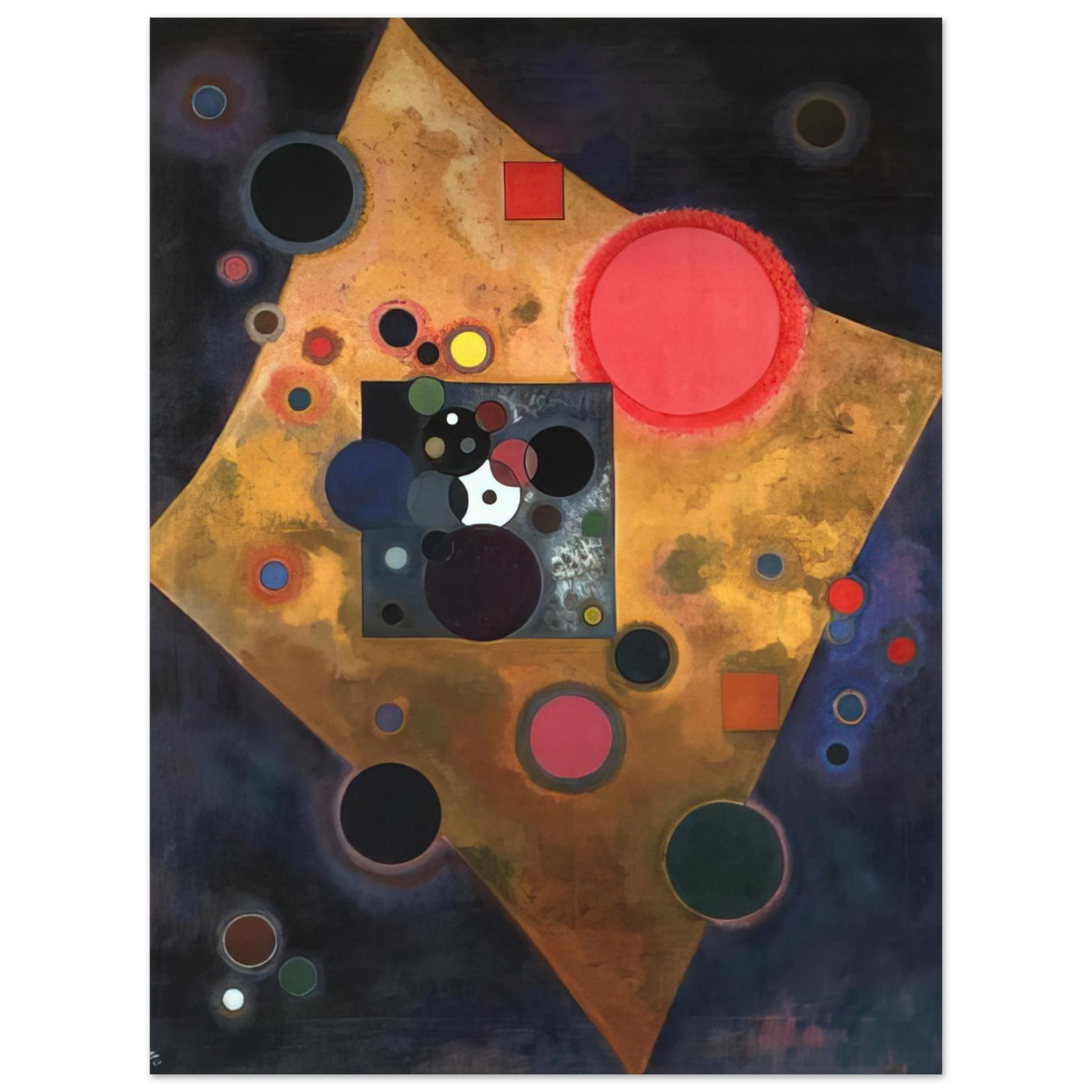 Wassily Kandinsky - ACCENT ON ROSE 1926 Fine Art Poster - Default Title