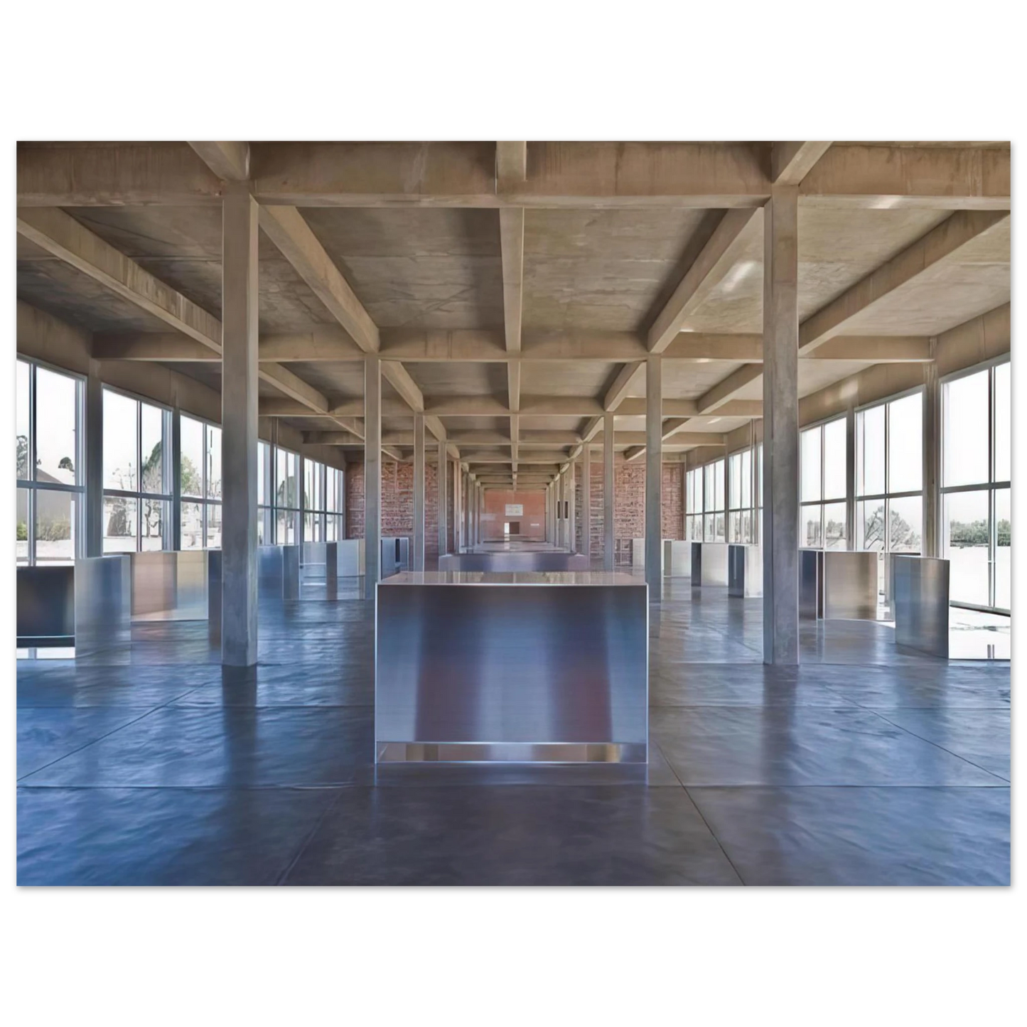 Donald Judd - Untitled 100 Untitled Works in Mill Aluminium - 1986 Fine Art Poster - Default Title