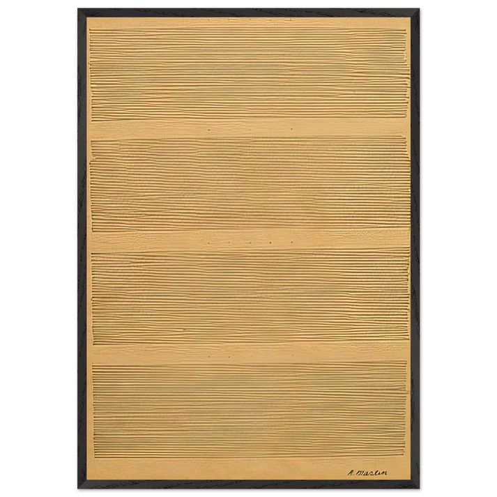 Morning Star - Agnes Martin 70x100 cm / 28x40 inches Framed Art Print – Black Wooden Frame