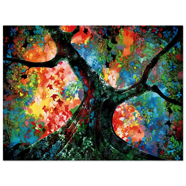 Eyvind Earle - Waves of Golden Fire 75x100 cm / 30x40inches Fine Art Poster