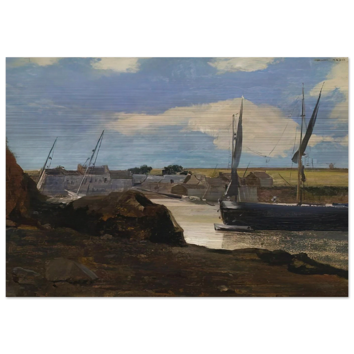 THE PORT OF MORGAT 1882 - Odilon Redon Brushed Aluminum Print - 70x100 cm / 28x40 inches | Odilon Redon Aluminum Print | Odilon Redon Prints