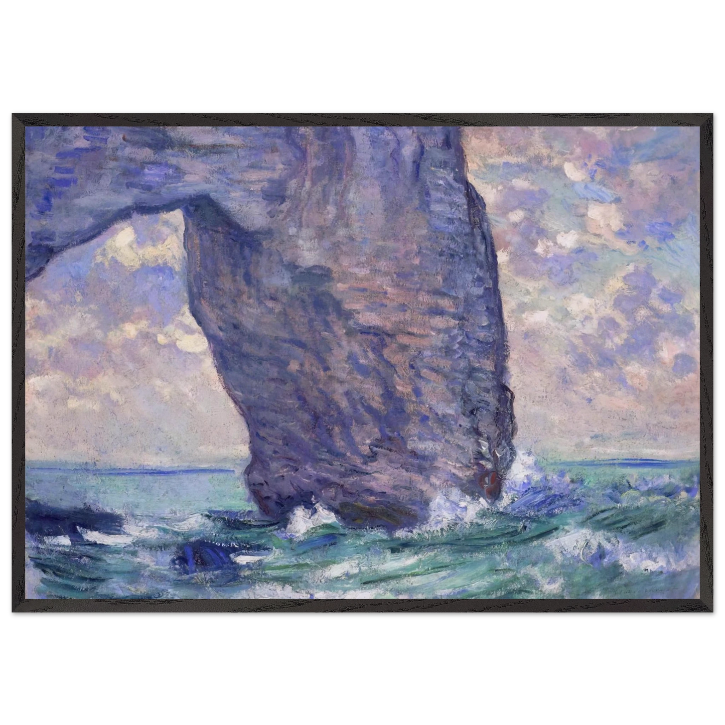 The Manneport Seen from Below - claude monet Framed Art Print – Black Wooden Frame - Default Title - -Framed Art Print