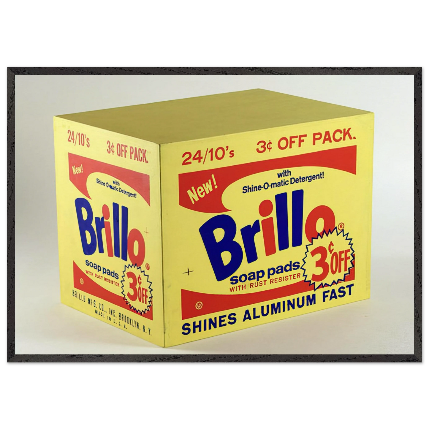 Brillo Box 3c Off - Andy Warhol Framed Art Print – Black Wooden Frame - Default Title - -Framed Art Print