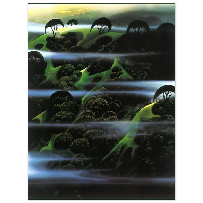 Eyvind Earle - Early Morning Fog 75x100 cm / 30x40inches Fine Art Poster