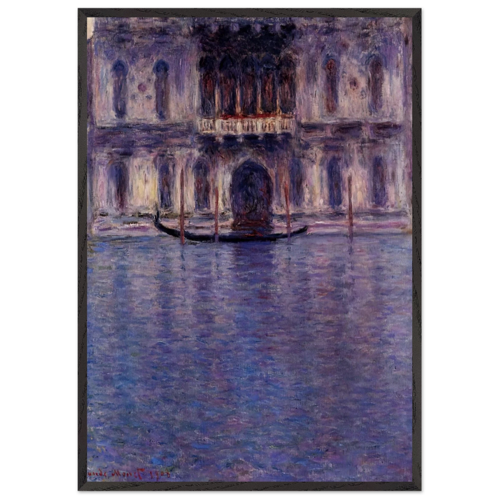 Palazzo Contarini 2 - claude monet 70x100 cm / 28x40 inches Framed Art Print – Black Wooden Frame