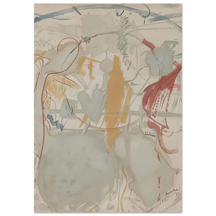 Helen Frankenthaler - Seven Types of Ambiguity, 1957- Wall Art - 21x29.7 cm / 8x12" - Premium Wooden Framed Poster With Fine Art Paper-canvas - Black frame