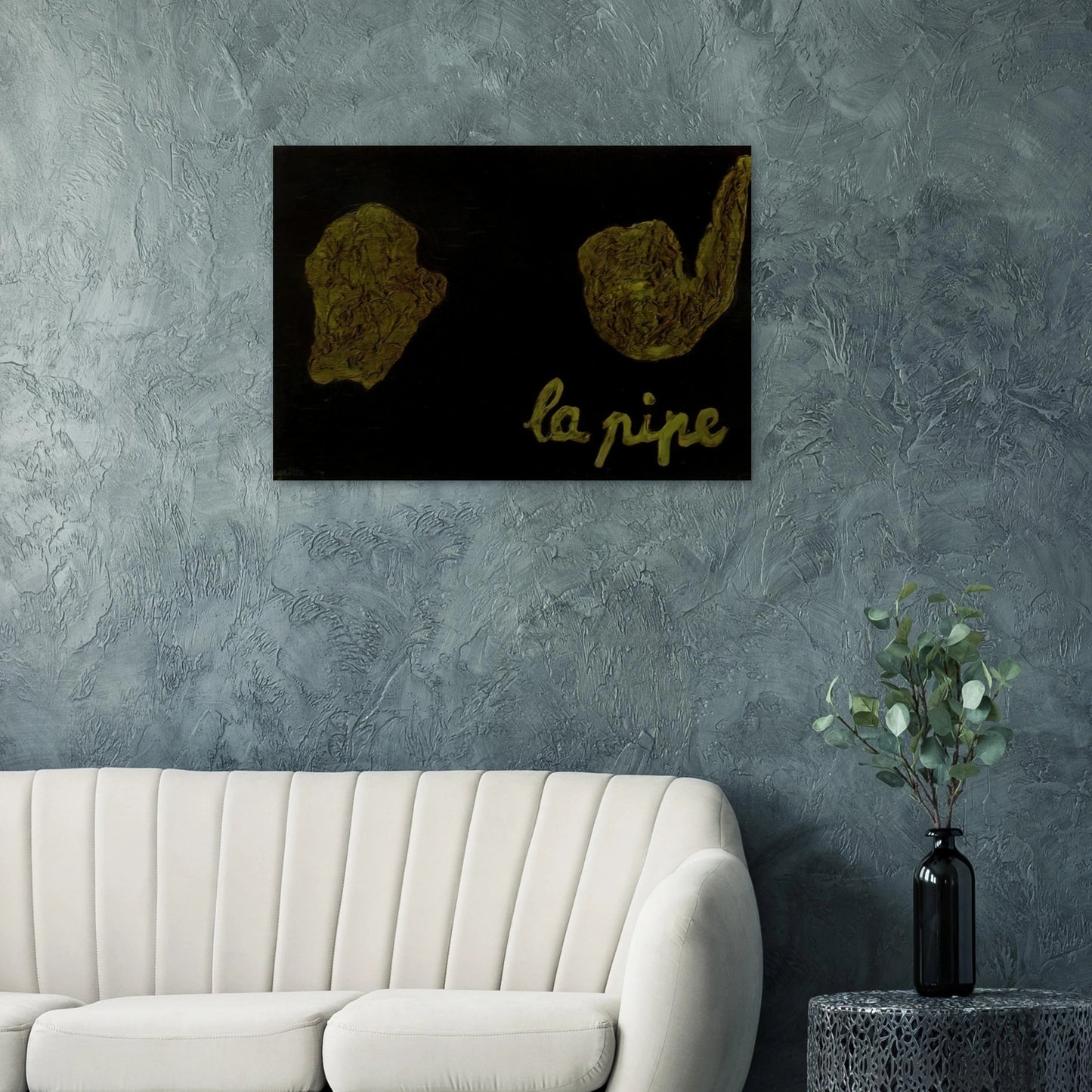 THE PIPE 1927 - Rene Magritte Brushed Aluminum Print - 70x100 cm / 28x40 inches | Rene Magritte Aluminum Print | Rene Magritte Prints