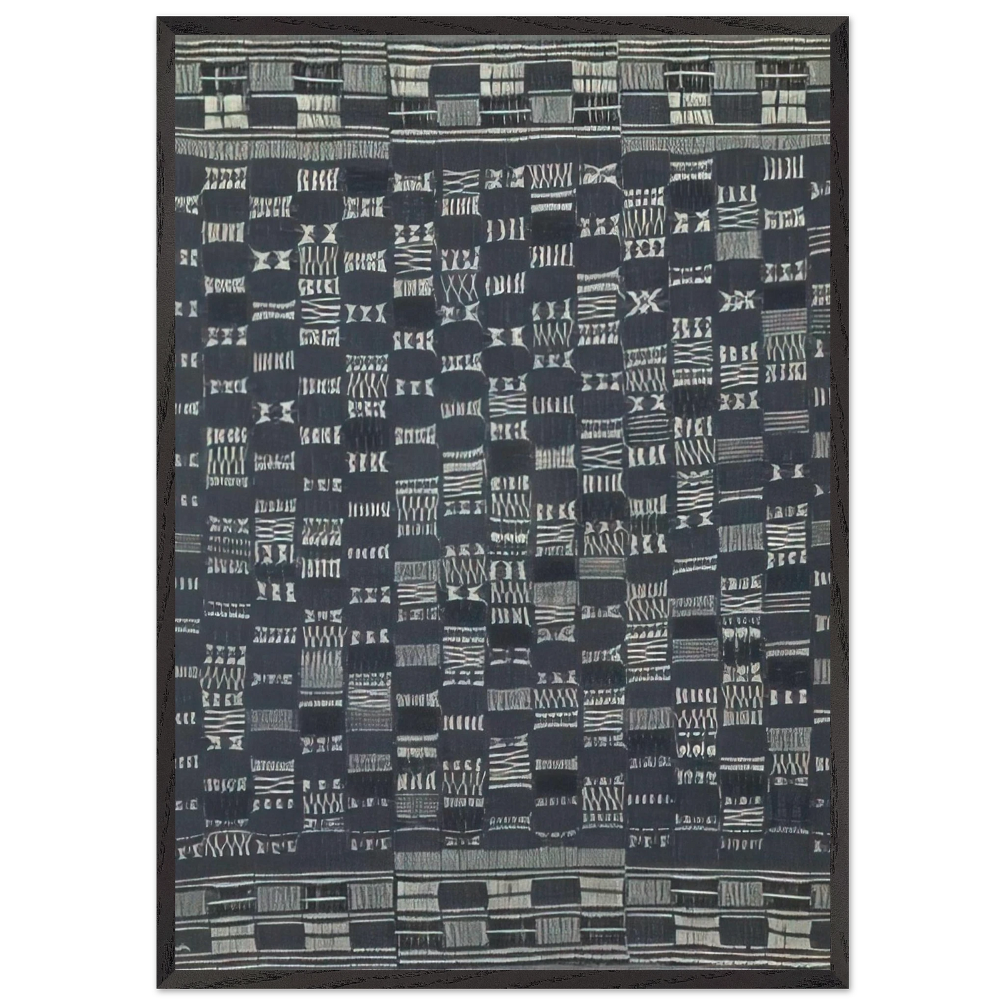 THICKLY SETTLED 1957 - Anni Albers Framed Art Print – Black Wooden Frame - Default Title - -Framed Art Print