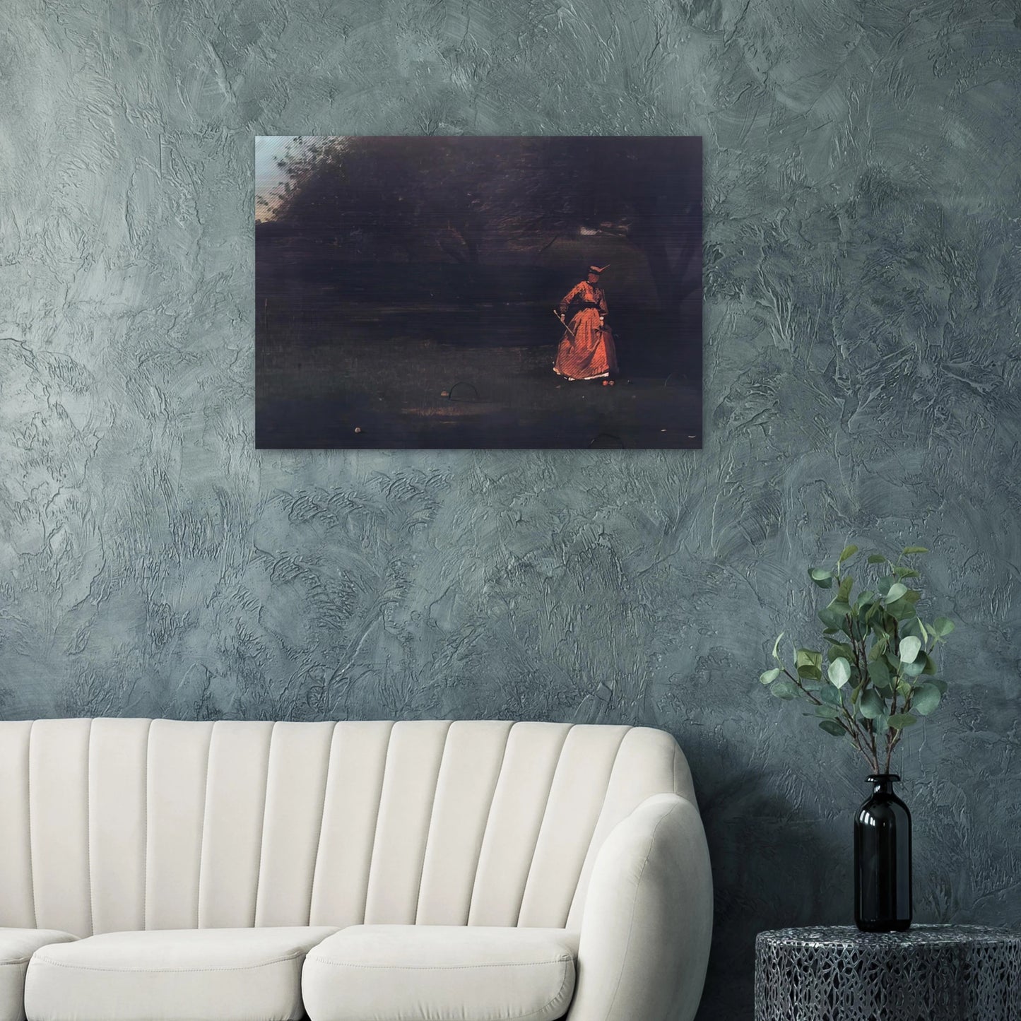 CROQUET PLAYERS 1 - Winslow Homer Brushed Aluminum Print - 70x100 cm / 28x40 inches | Winslow Homer Aluminum Print | Winslow Homer Prints