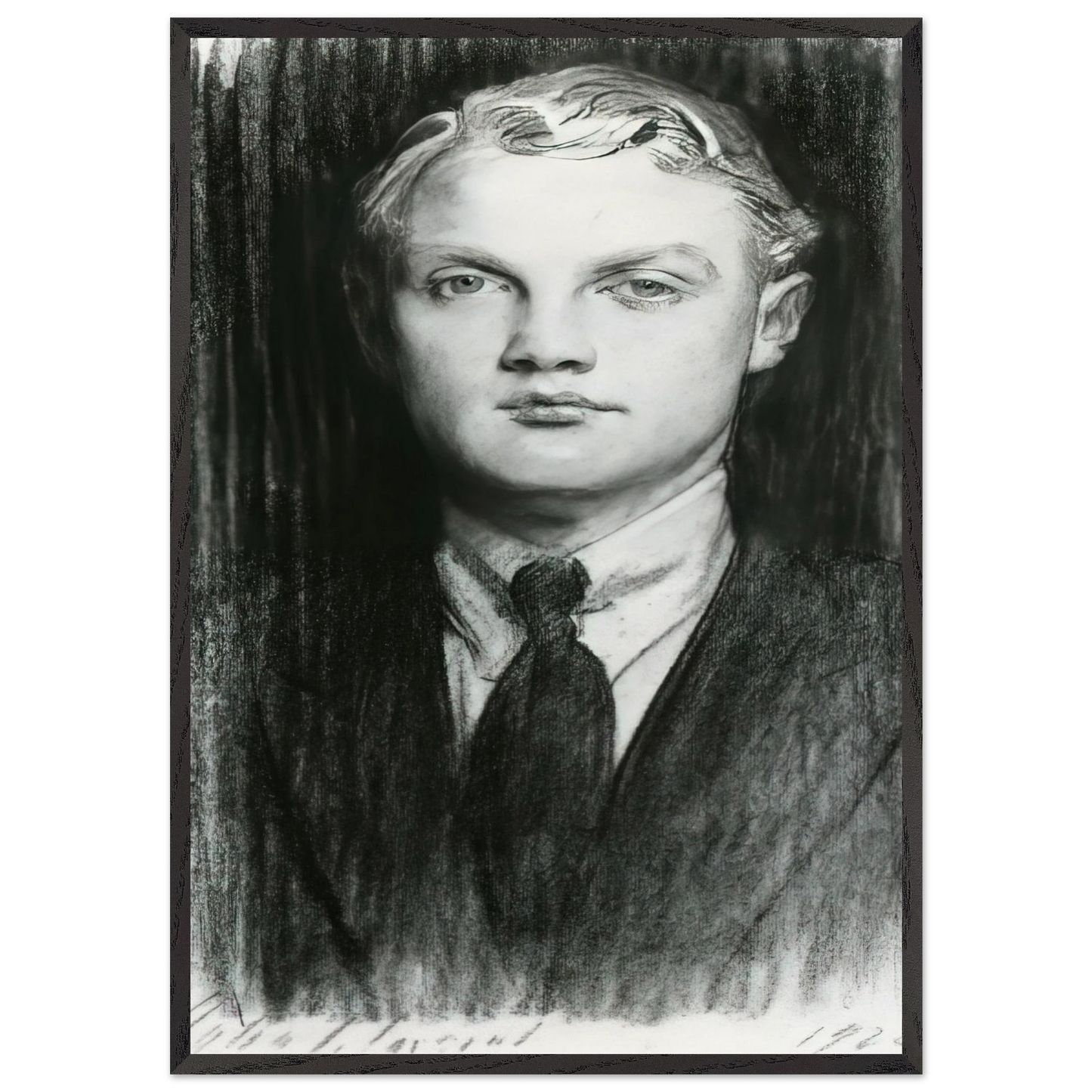 Sir William Hedworth Williamson - John Singer Sargent Framed Art Print – Black Wooden Frame - Default Title - -Framed Art Print