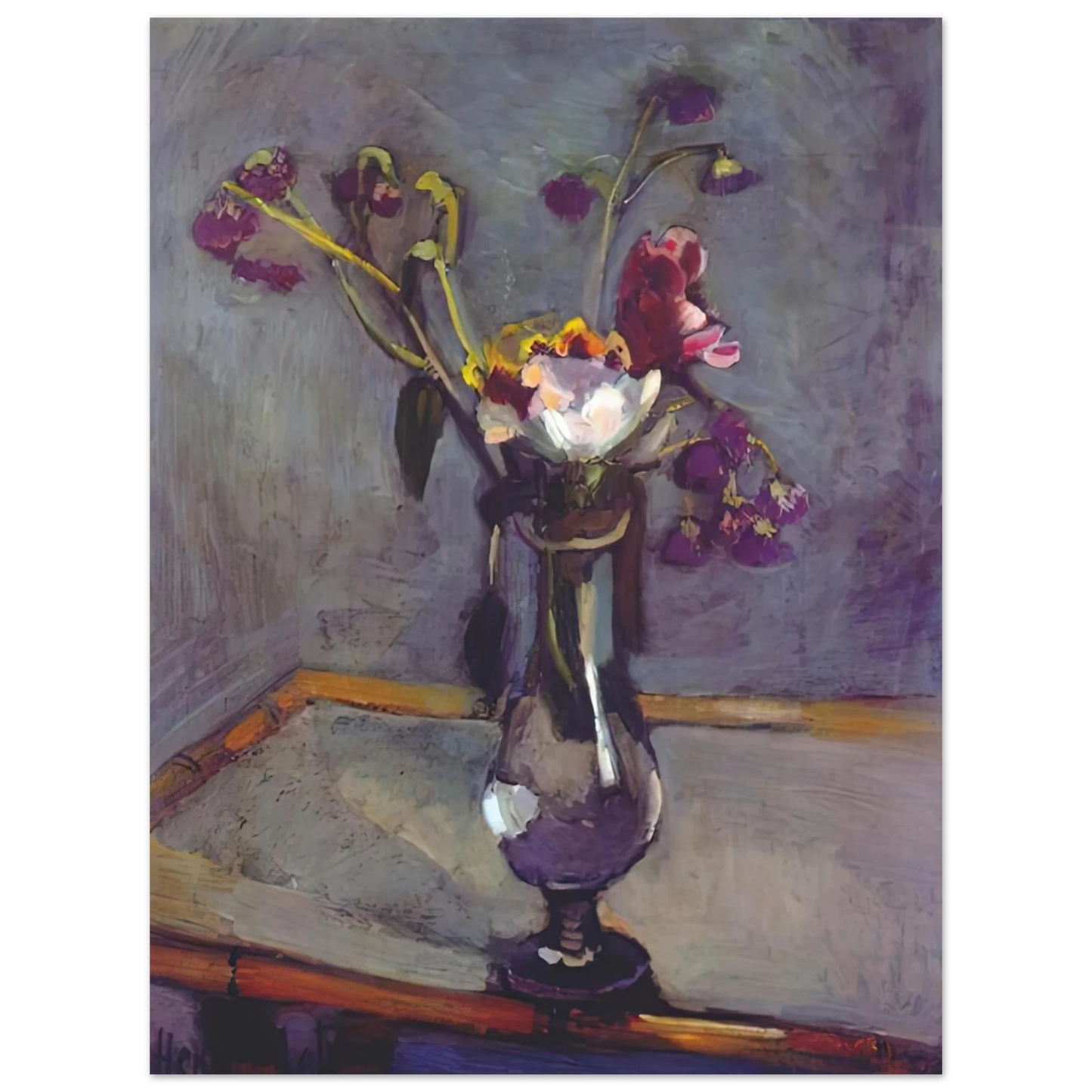 Henri Matisse - BOUQUET ON A BAMBOO TABLE 1903 Fine Art Poster - Default Title