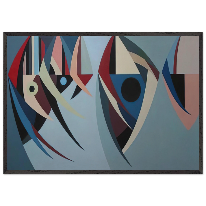 Untitled - 1956 N3 - Karl Benjamin 70x100 cm / 28x40 inches Framed Art Print – Black Wooden Frame