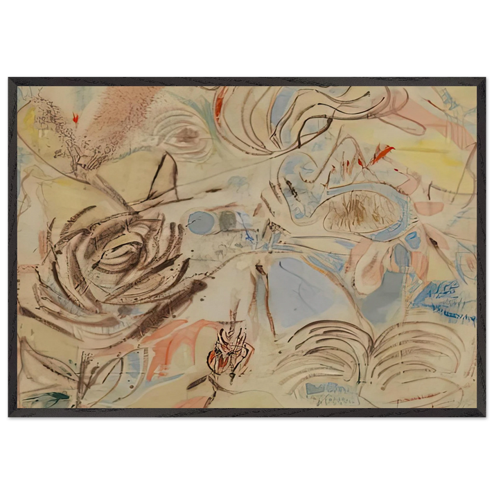 10 29 52 1952- - Helen Frankenthaler 70x100 cm / 28x40 inches Framed Art Print – Black Wooden Frame