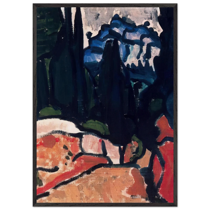 NOT DETECTED 256142 - Andre Derain 70x100 cm / 28x40 inches Framed Art Print – Black Wooden Frame