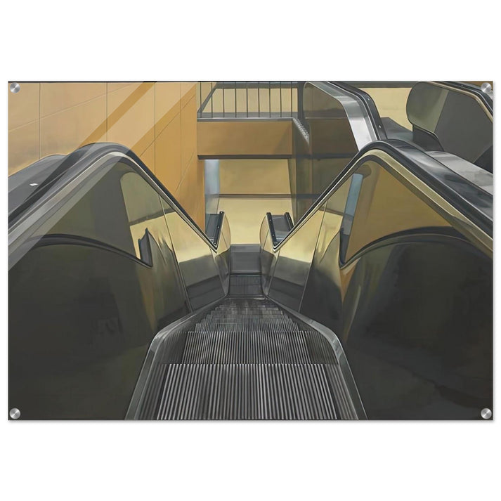 ESCALATOR 1970 - Richard Estes Acrylic Print - 70x100 cm / 28x40″ inches