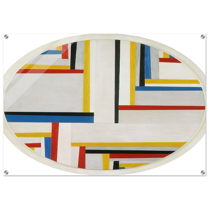 Relational painting, Tondo #4 - 1946 - Fritz Glarner Acrylic Print - 70x100 cm / 28x40″ inches