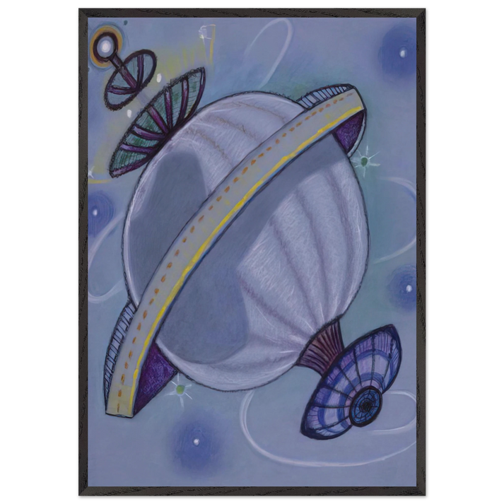 Viajeros Del Eter - 1988 - Maruja Mallo 70x100 cm / 28x40 inches Framed Art Print – Black Wooden Frame