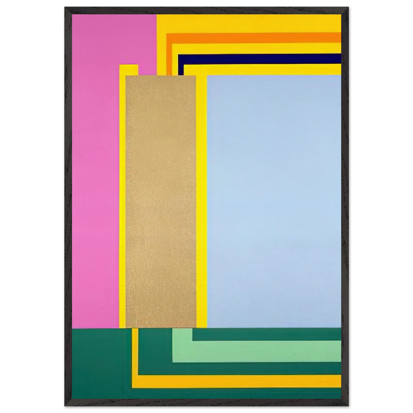 Bubble - 1998 - Peter Halley 70x100 cm / 28x40 inches Framed Art Print – Black Wooden Frame