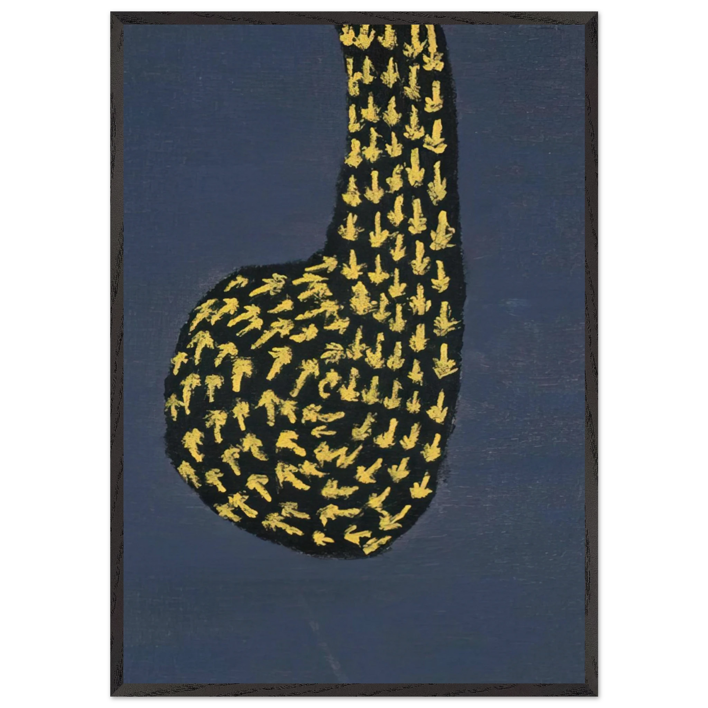 Here is a Sign - 1970 - Forrest Bess 70x100 cm / 28x40 inches Framed Art Print – Black Wooden Frame