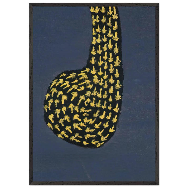 Here is a Sign - 1970 - Forrest Bess 70x100 cm / 28x40 inches Framed Art Print – Black Wooden Frame