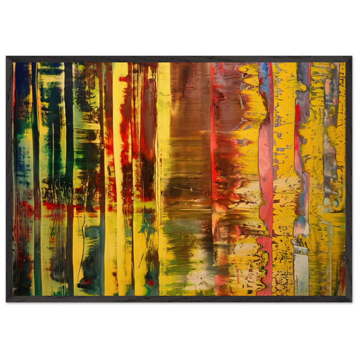 ABSTRACT PAINTING 780 1 1 - Gerhard Richter 70x100 cm / 28x40 inches Framed Art Print – Black Wooden Frame