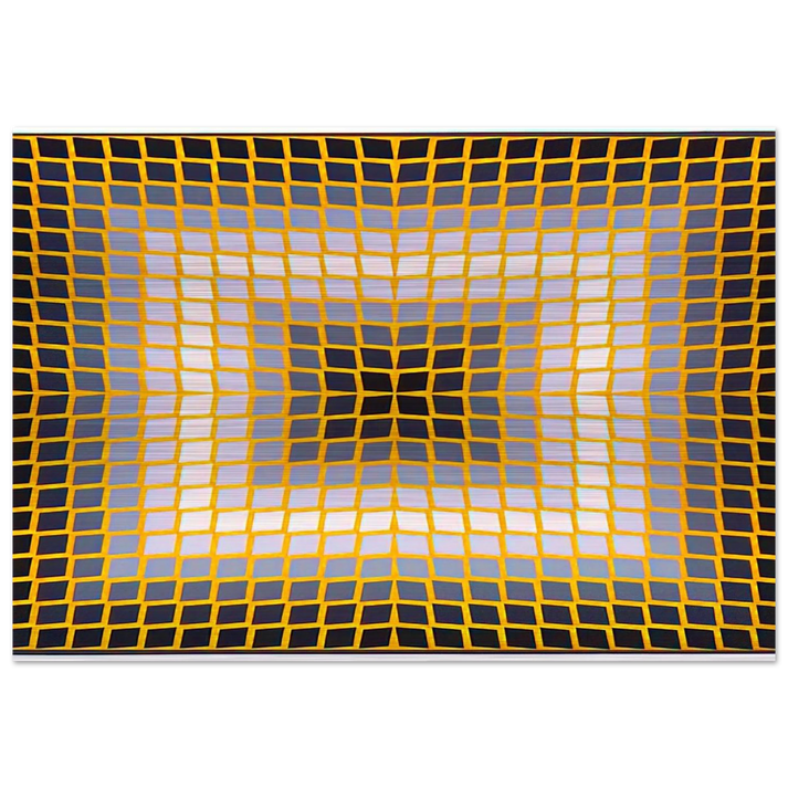 Quasar Dia - 1965 - Victor Vasarely Brushed Aluminum Print - 70x100 cm / 28x40 inches | Victor Vasarely Aluminum Print | Victor Vasarely Prints