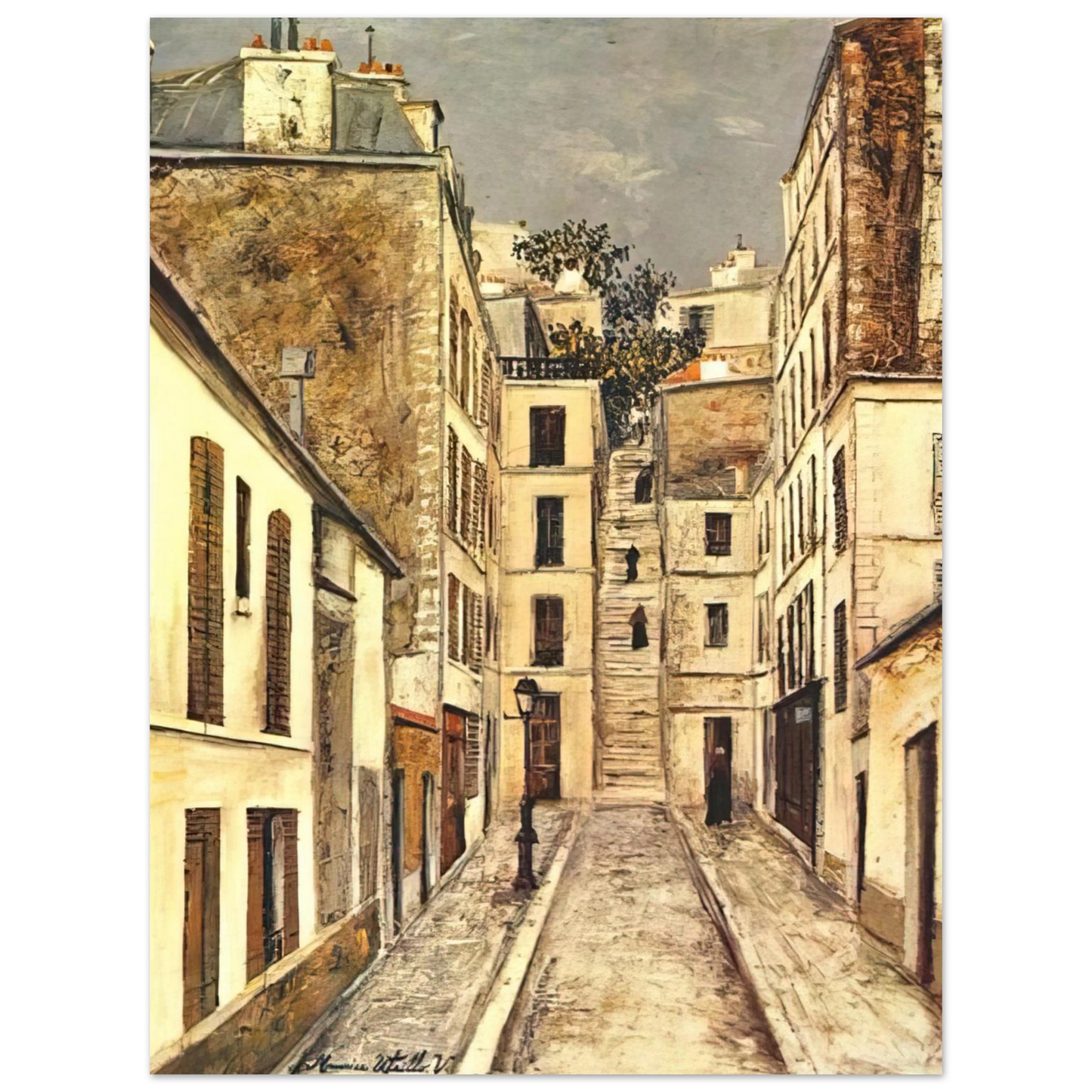 Maurice Utrillo - THE PASSAGE THE DEAD END Fine Art Poster - Default Title