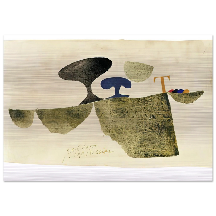29.6.61 T - 1961 - Julius Bissier Brushed Aluminum Print - 70x100 cm / 28x40 inches | Julius Bissier Aluminum Print | Julius Bissier Prints