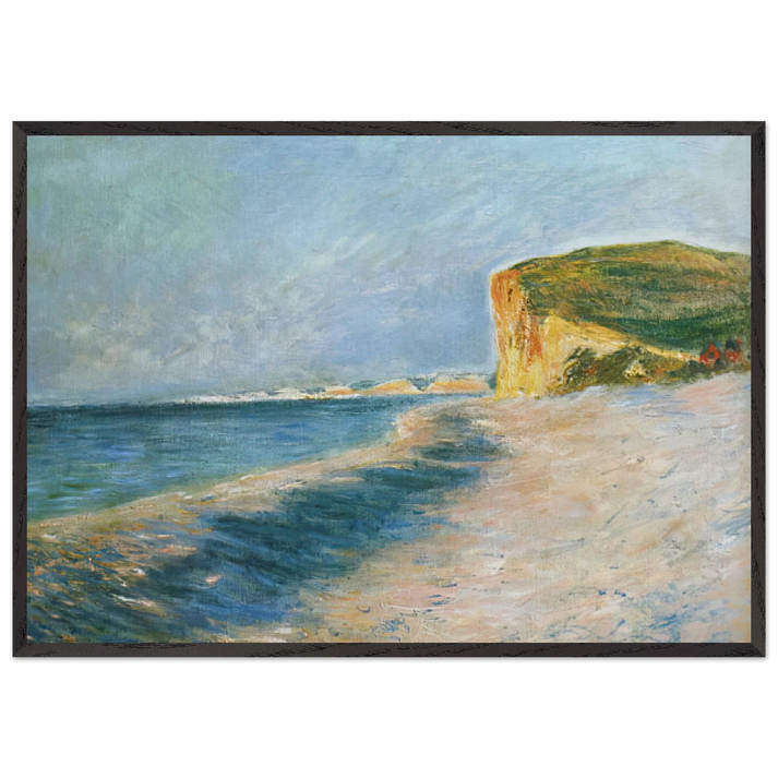 Pourville near Dieppe - claude monet 70x100 cm / 28x40 inches Framed Art Print – Black Wooden Frame