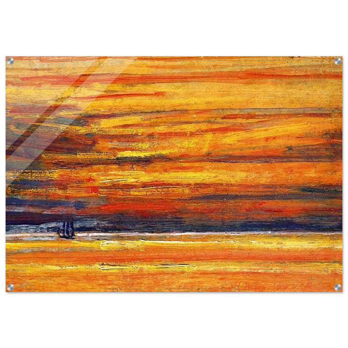 Sailing Vessel at Sea, Sunset - Childe Hassam Acrylic Print - 70x100 cm / 28x40″ inches