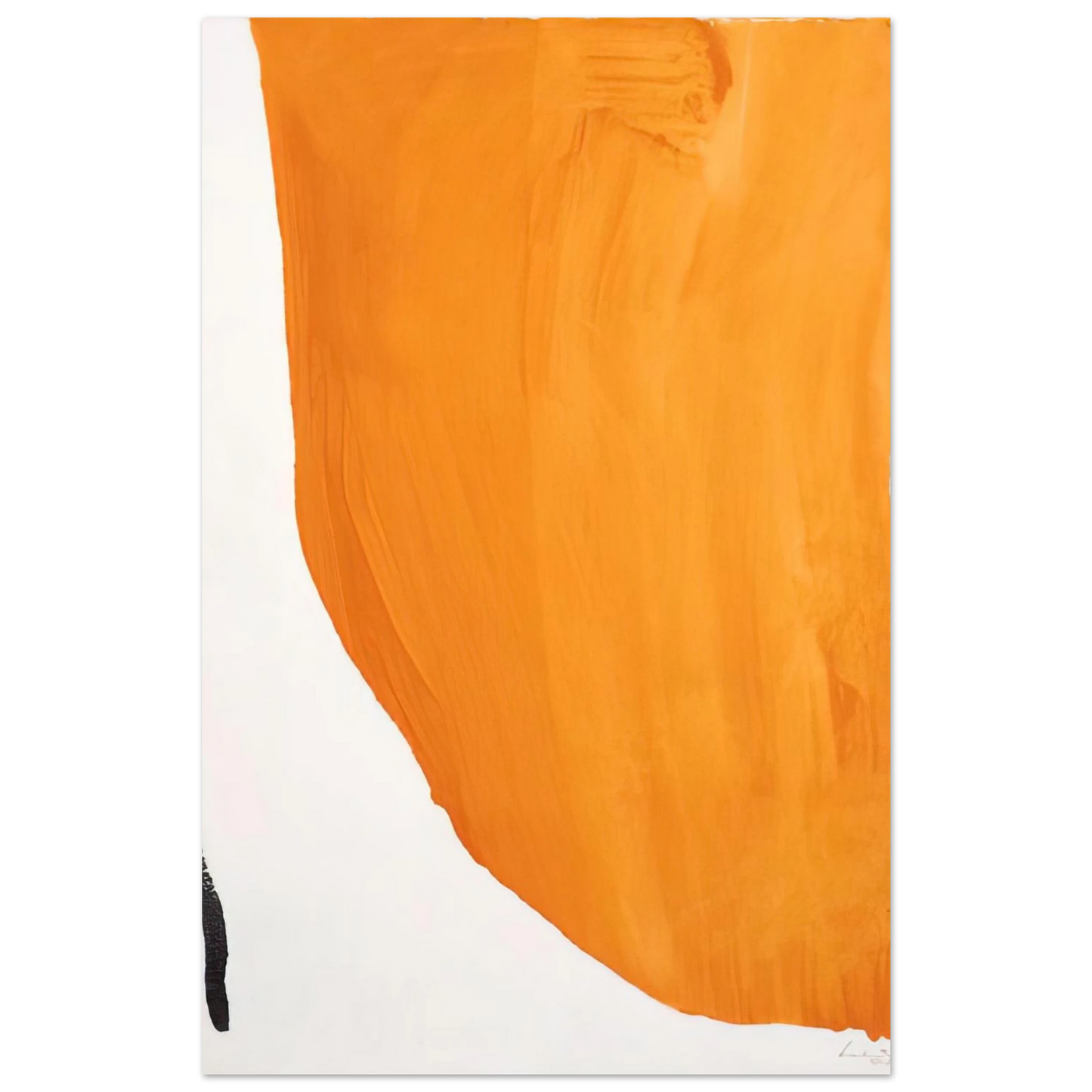 Helen Frankenthaler - Orange Downpour - 1970 Wall art - 30x45 cm / 12x18 inches - Premium Wooden Framed Poster With Fine Art Paper - Wood frame