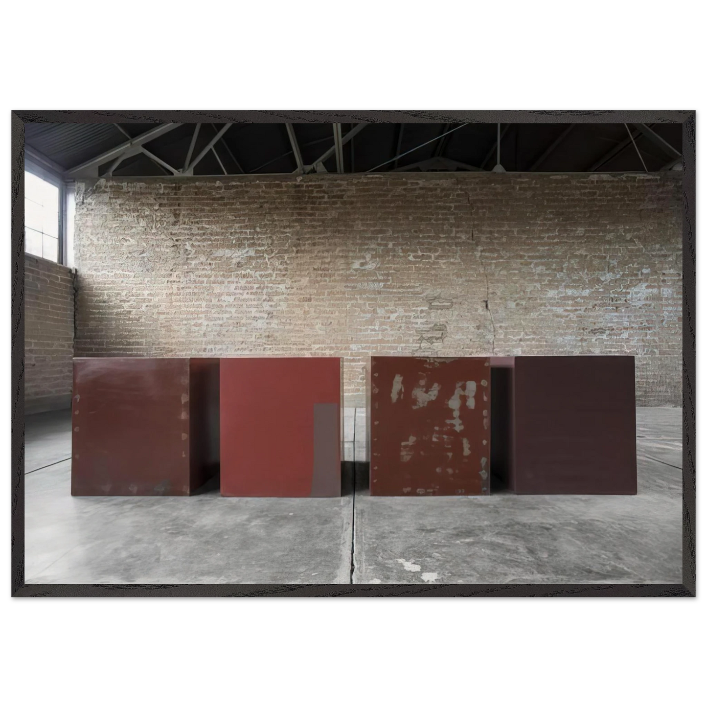 Untitled Repair Tests - 1966 - Donald Judd 70x100 cm / 28x40 inches Framed Art Print – Black Wooden Frame