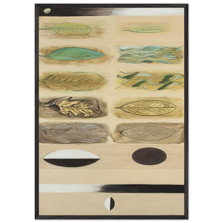 Life Cycle of a Leaf - Expressionism - Morris Graves 70x100 cm / 28x40 inches Framed Art Print – Black Wooden Frame