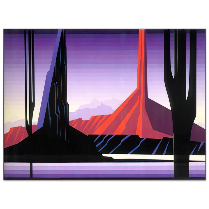 Eyvind Earle - Beneath A Silent Sky 75x100 cm / 30x40inches Fine Art Poster