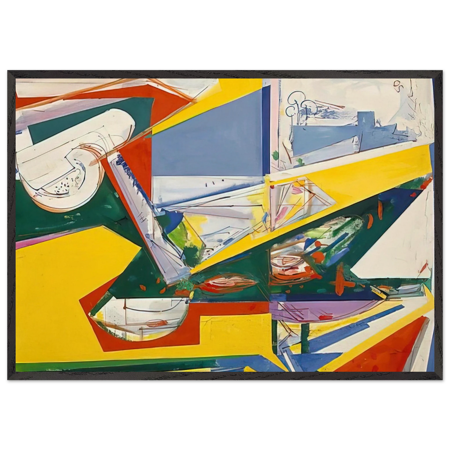 The Window - Hans Hofmann Framed Art Print – Black Wooden Frame - Default Title - -Framed Art Print