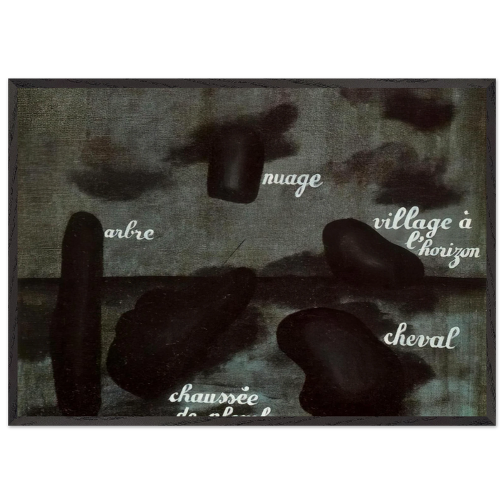 SWIFT HOPE 1928 - Rene Magritte 70x100 cm / 28x40 inches Framed Art Print – Black Wooden Frame