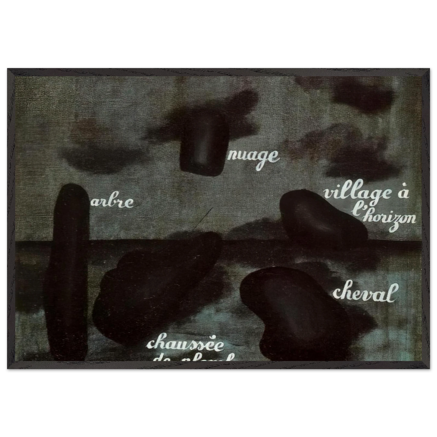 SWIFT HOPE 1928 - Rene Magritte 70x100 cm / 28x40 inches Framed Art Print – Black Wooden Frame