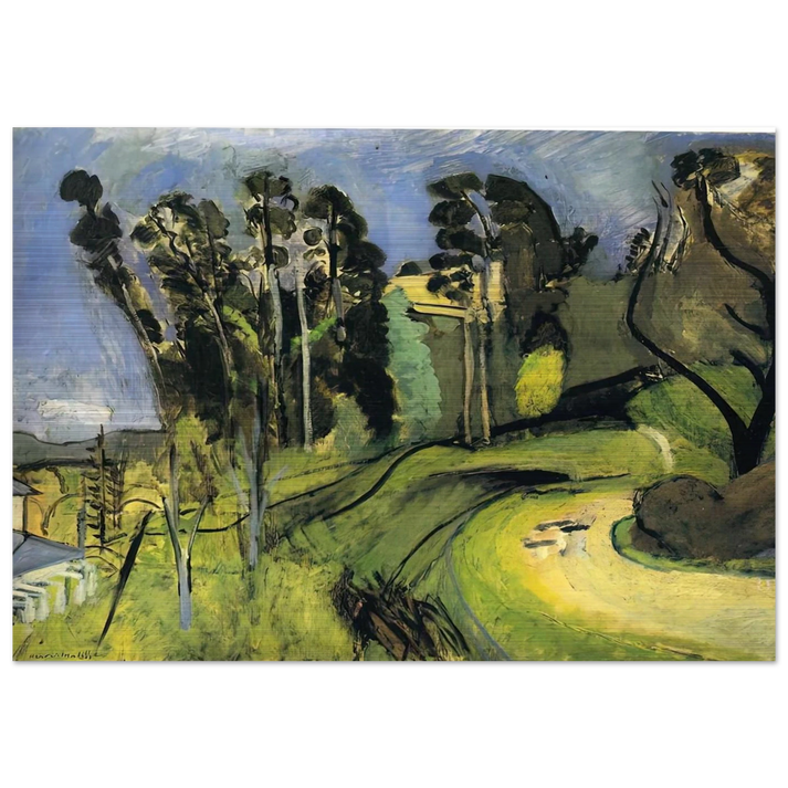 MONTALBAN LANDSCAPE 1918 - Henri Matisse Brushed Aluminum Print - 70x100 cm / 28x40 inches | Henri Matisse Aluminum Print | Henri Matisse Prints