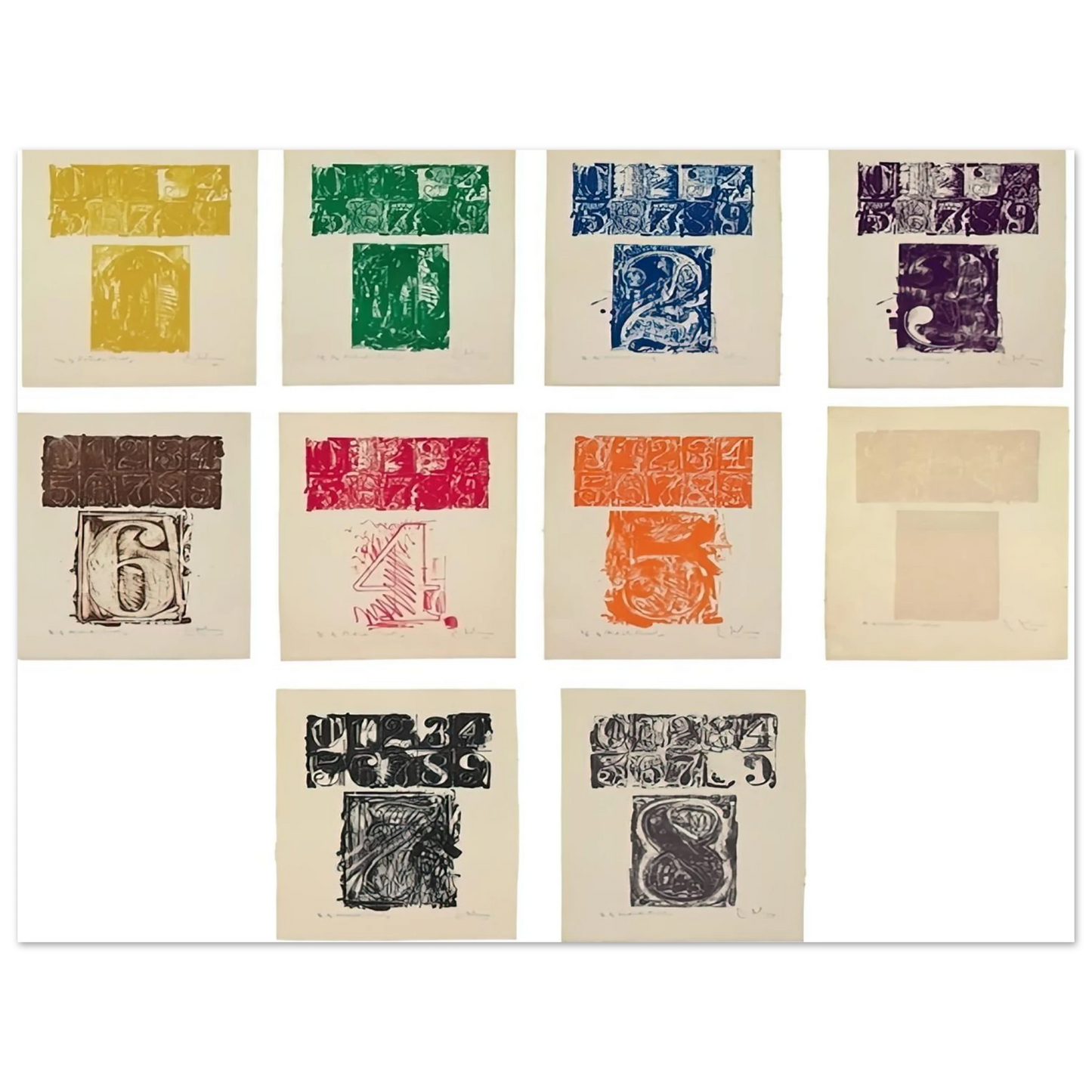 Jasper Johns - 0 9 ULAE 19 1963 Fine Art Poster - Default Title