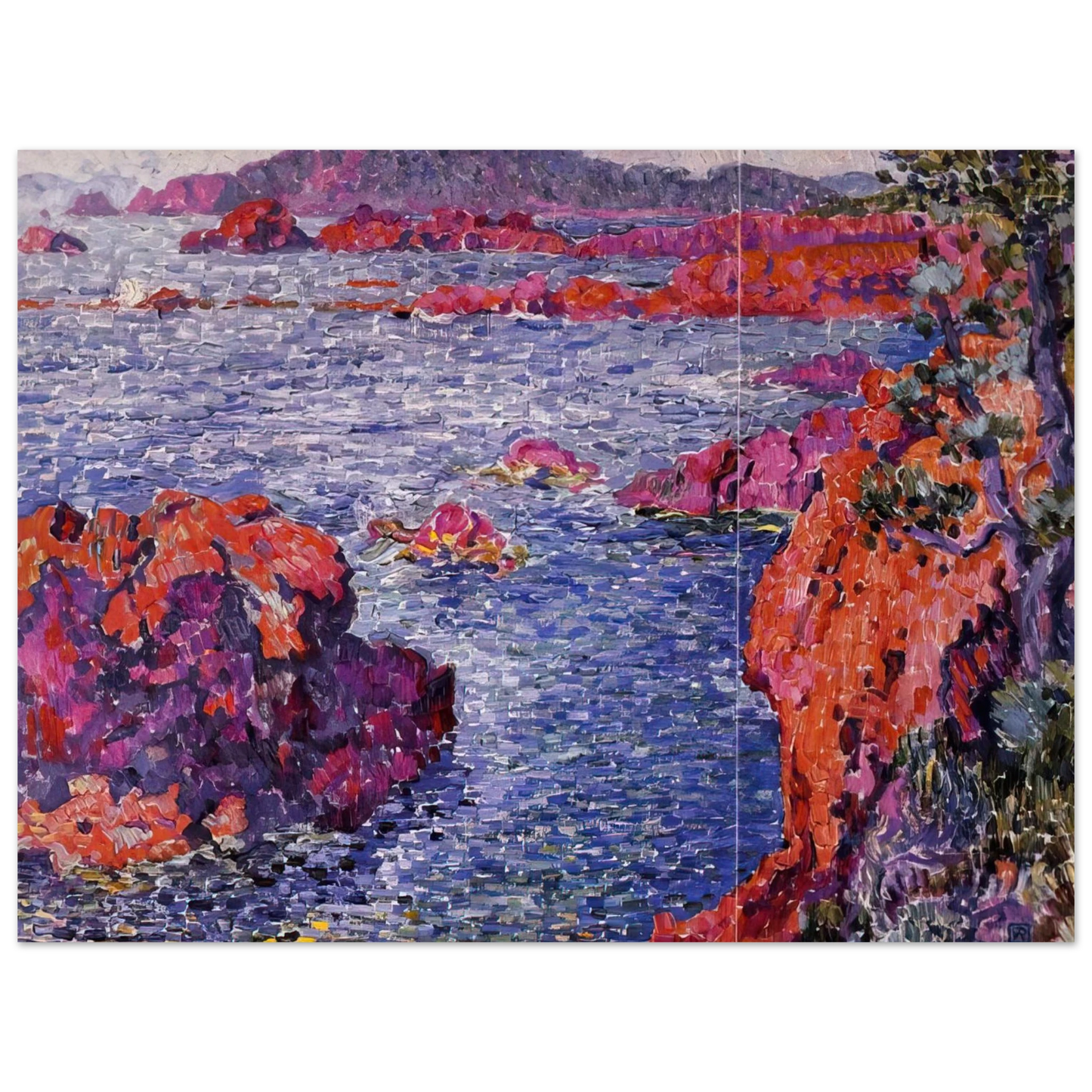 Theo van Rysselberghe - ROCKS AT ANTHEOR 1906 Fine Art Poster - Default Title