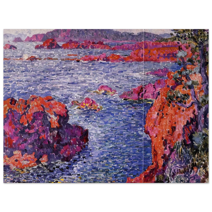 Theo van Rysselberghe - ROCKS AT ANTHEOR 1906 75x100 cm / 30x40inches Fine Art Poster