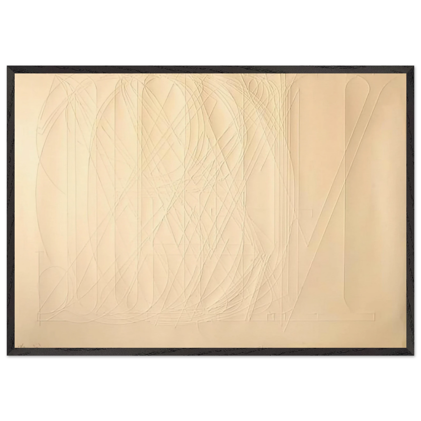 ALPHABET 1969 - Jasper Johns 70x100 cm / 28x40 inches Framed Art Print – Black Wooden Frame