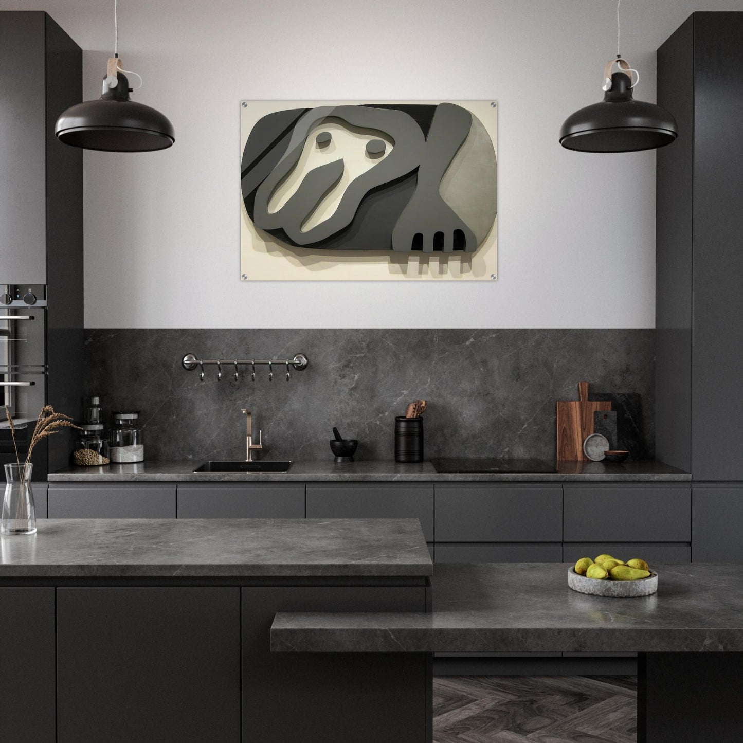 Shirt Front and Fork - Jean Arp Acrylic Print - 70x100 cm / 28x40″ inches