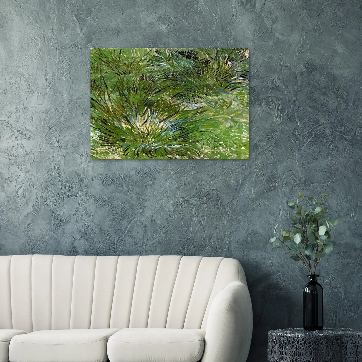 Clumps of Grass - Vincent van Gogh Brushed Aluminum Print - 70x100 cm / 28x40 inches | Vincent van Gogh Aluminum Print | Vincent van Gogh Prints