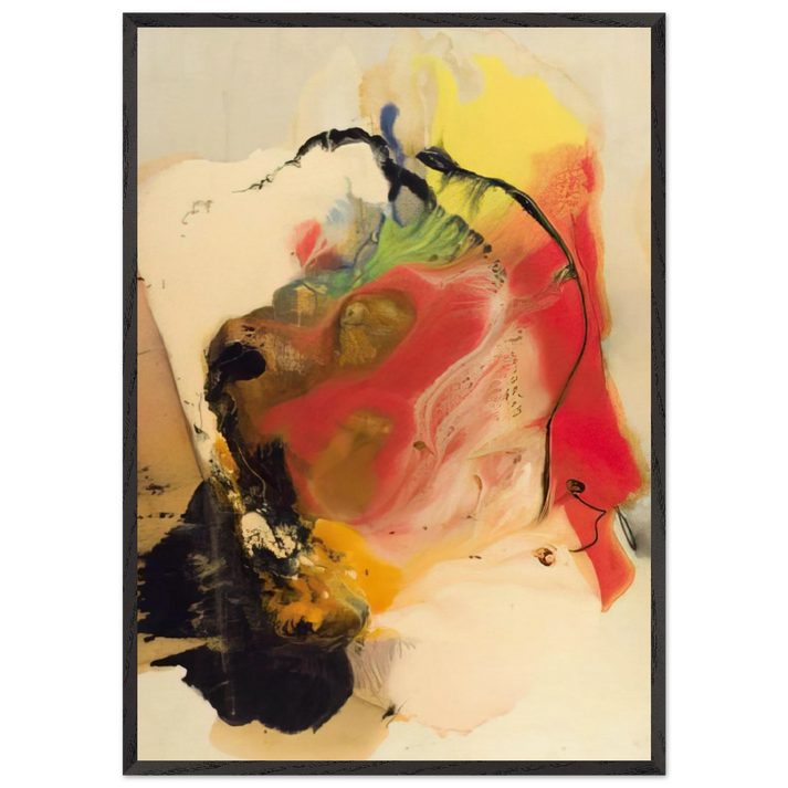 Pompeys Head - 1958 - Paul Jenkins 70x100 cm / 28x40 inches Framed Art Print – Black Wooden Frame