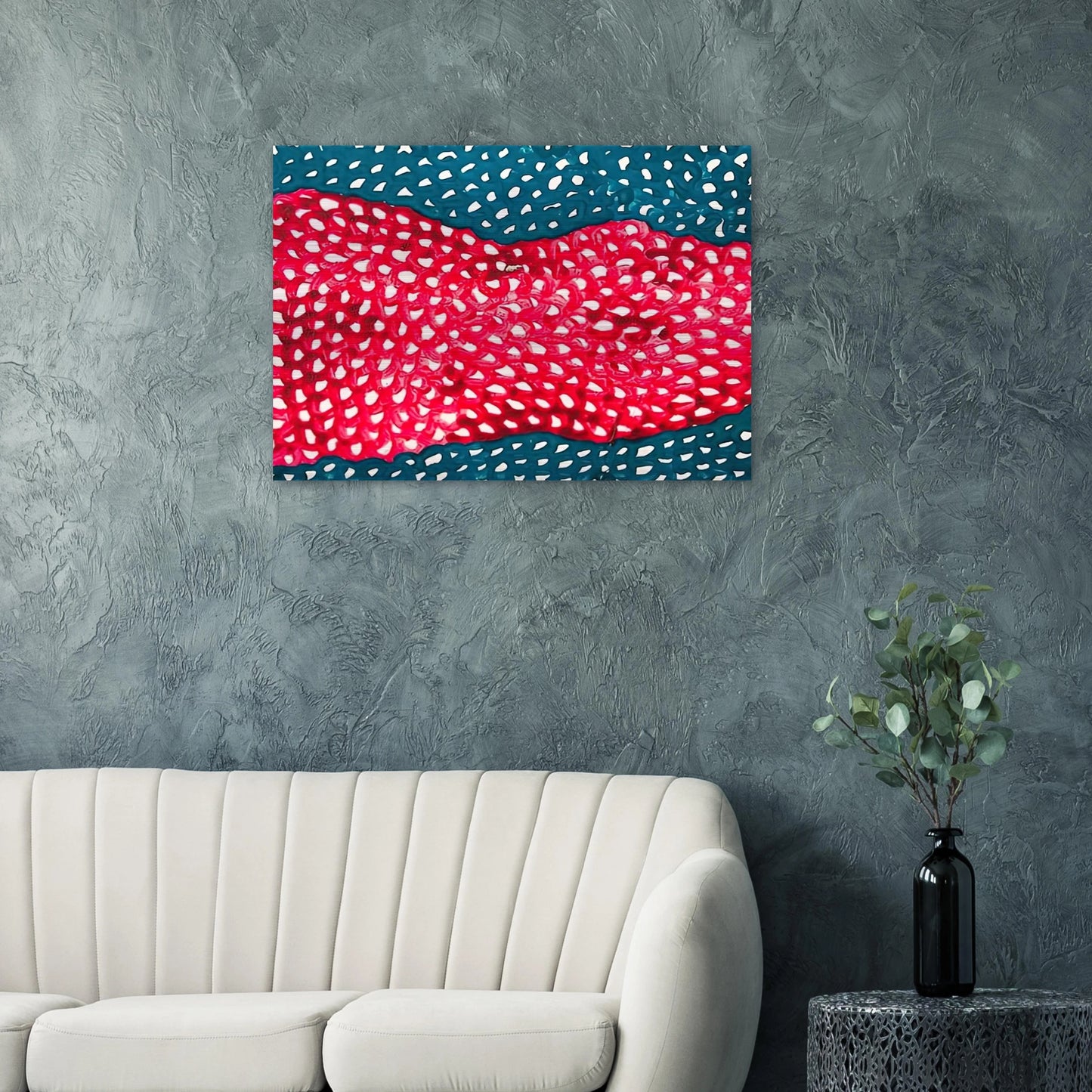 WAVES 1953 - Yayoi Kusama Brushed Aluminum Print - 70x100 cm / 28x40 inches | Yayoi Kusama Aluminum Print | Yayoi Kusama Prints